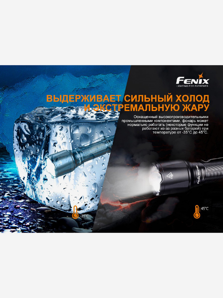 Фонарь Fenix ручной TK22TAC, 1800 Лм