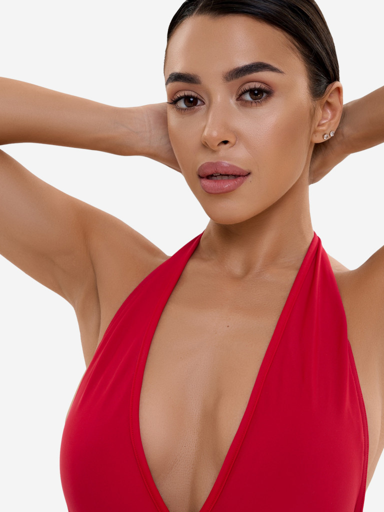 Слитный купальник женский Bona Fide: Sexy back SwimSuit "Red"