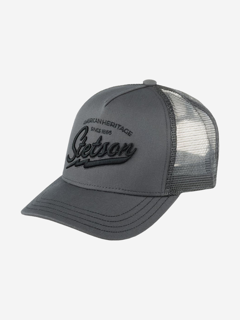 Бейсболка с сеточкой STETSON 7751171 TRUCKER CAP AMERICAN HERITAGE CLASSIC (серый)