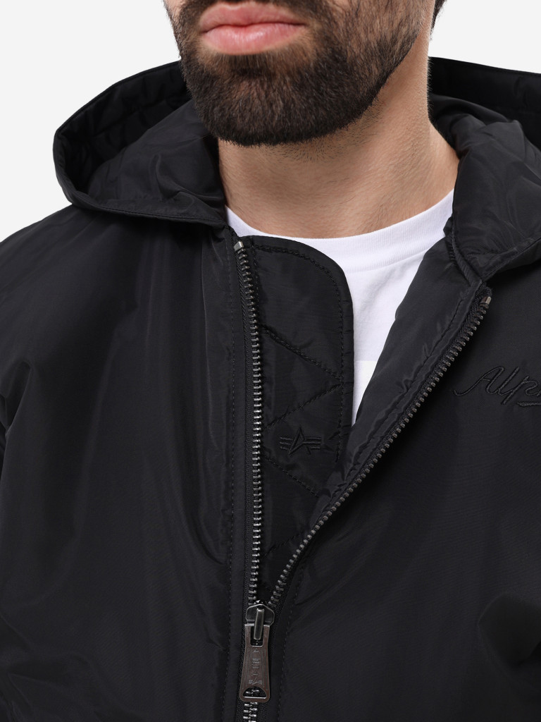 Бомбер утепленный мужской MA-1 Hooded Logo Oxford Alpha Industries