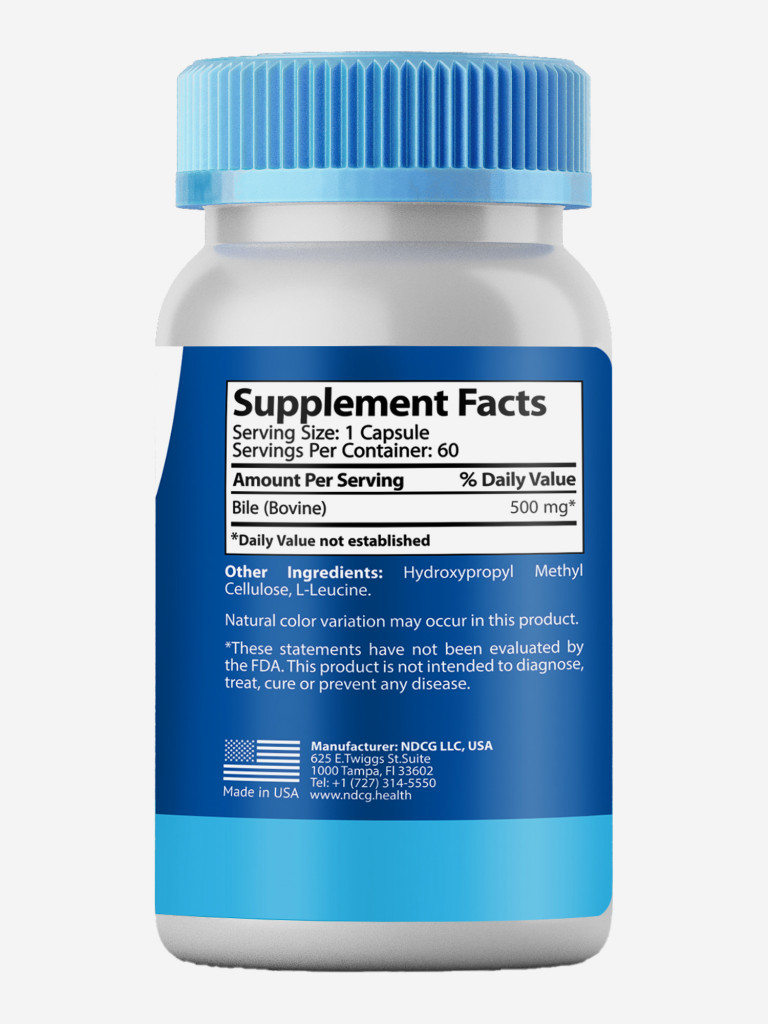 Ox Bile Бычья желчь Matwave, 500 мг, 60 капсул