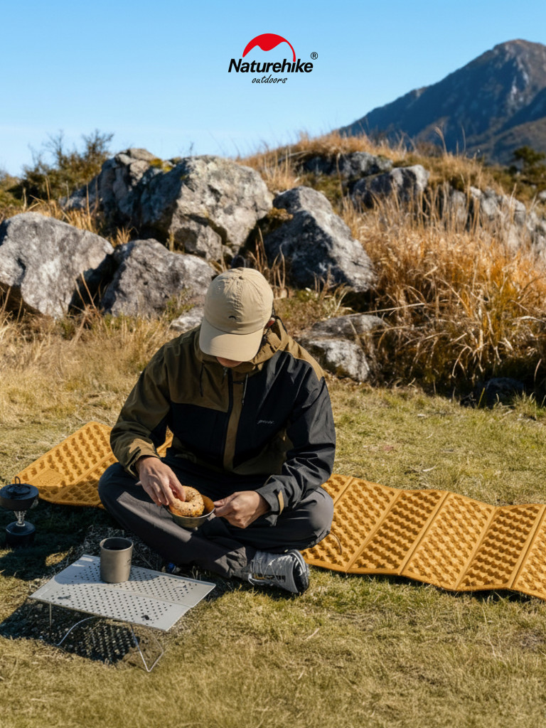 Коврик Naturehike CNK2650WS010 Troues R2.6 Egg Nest Large складной утолщеный желтый