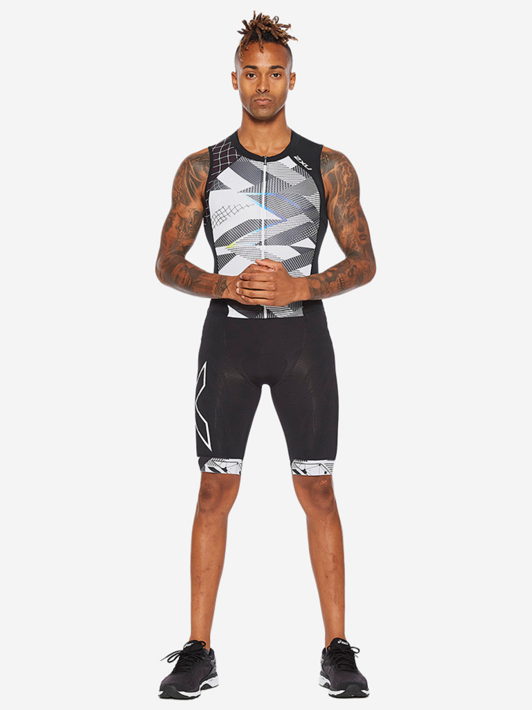 Мужской Компрессионный Костюм 2XU Compression Full Zip Trisuit
