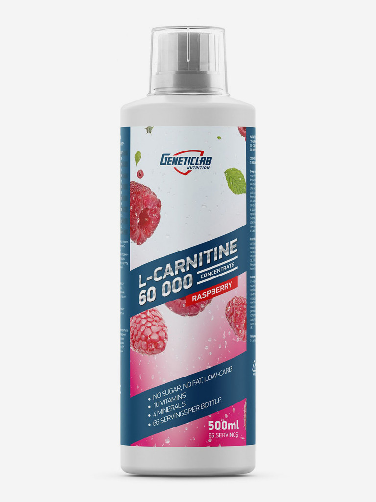 Жиросжигатель L-CARNITINE concentrate 500 ml Малина Geneticlab Nutrition