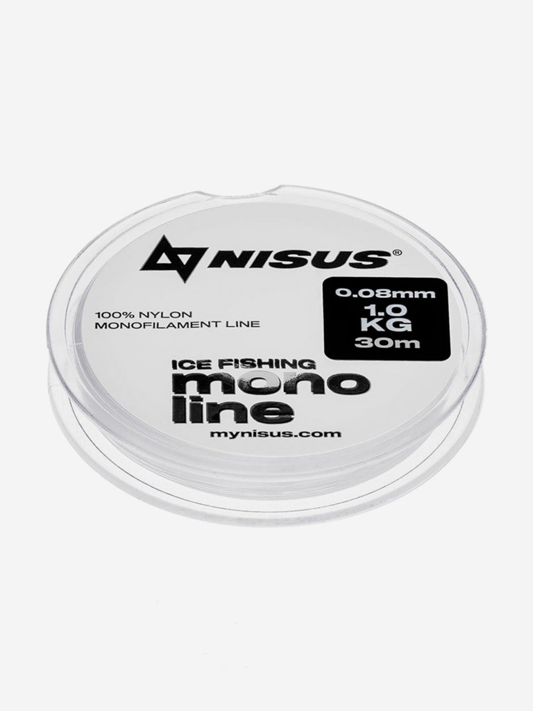 Леска для рыбалки Nisus MONOLINE ICE FISHING Nylon 0,08мм, 30м, 1кг, прозрачный