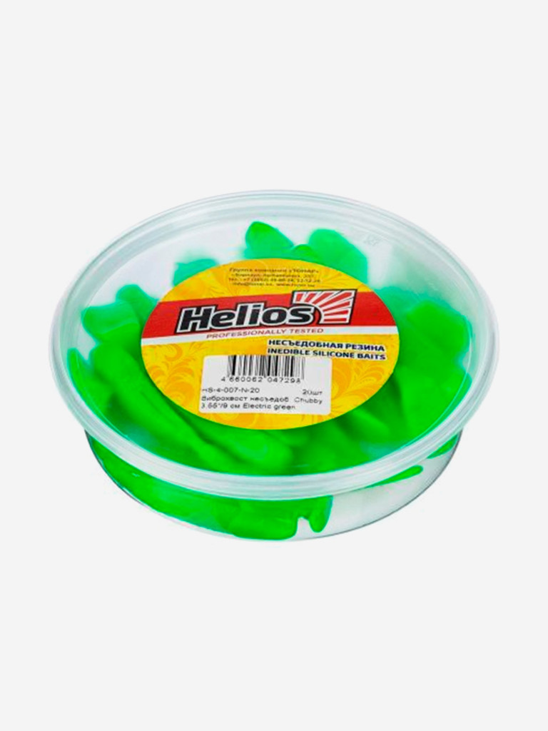 Мягкая приманка Helios Chubby, 3,55'' / 9 см, Electric green, 20 шт (HS-4-007-N-20)