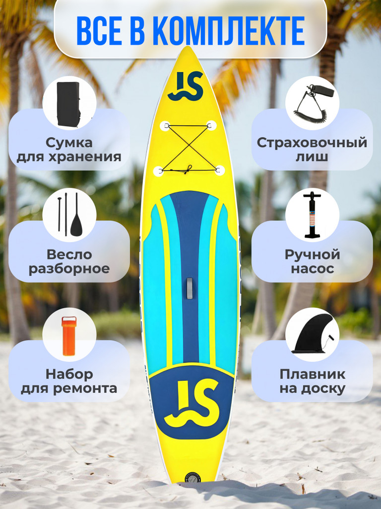 SUP-board Nonstopika JS, B35, цвет синий/жёлтый