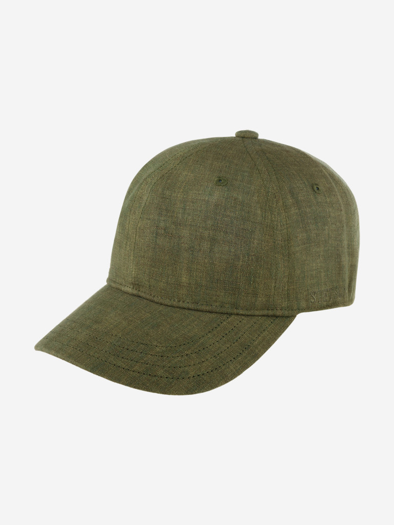 Бейсболка STETSON 7713101 BASEBALL CAP LINEN (оливковый)
