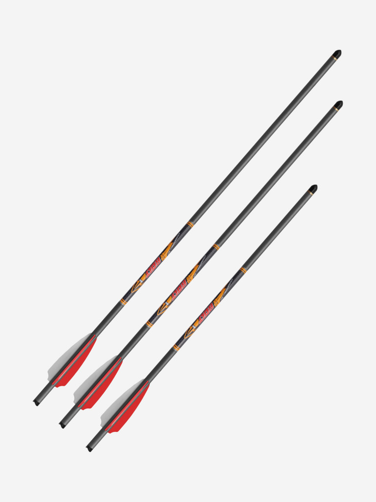 Стрела арбалетная карбоновая Centershot Bolt 22", оперение Q2i Fusion X-2 3", латунный инсерт (3шт.)