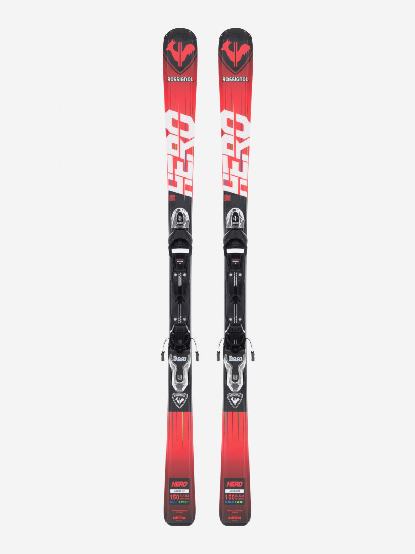 Горные лыжи детские Rossignol Hero + крепления XPJR7, Красный