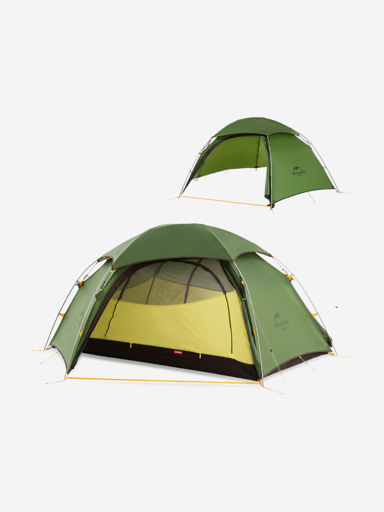 Палатка Naturehike Cloud Peak 20D Si 2-местная, алюминиевый каркас, зеленый
