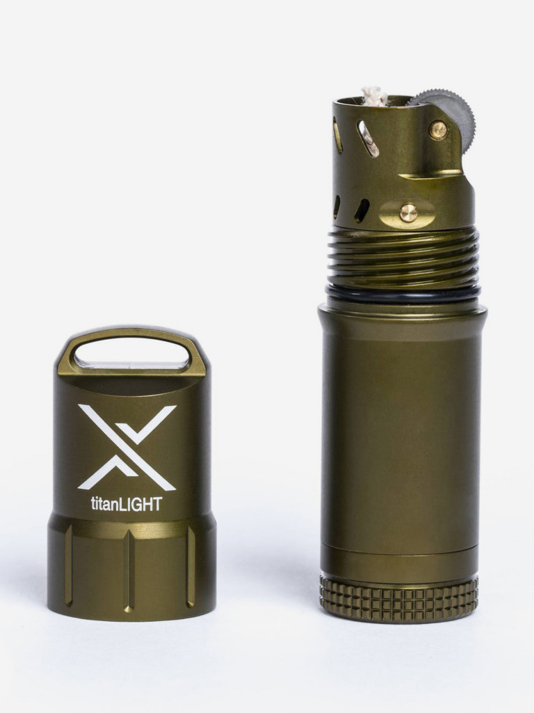 Зажигалка бензиновая Exotac titanLIGHT, Olive Drab