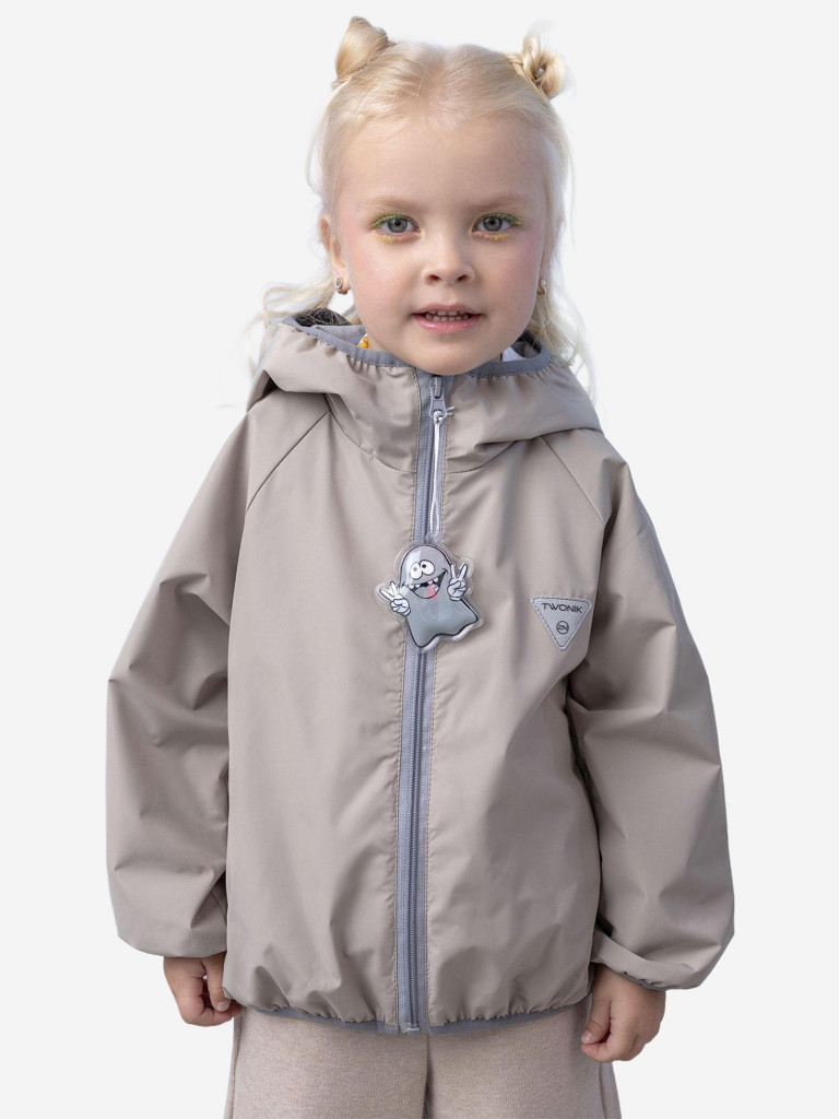 Ветровка для мальчика batik Никвэй серебристо-серый