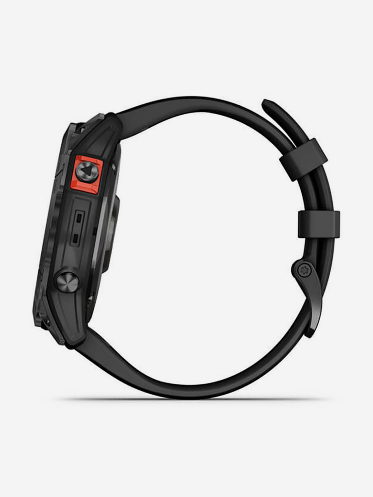 Спортивные наручные часы Garmin Fenix 7X Solar Slate Gray с силиконовым ремешком