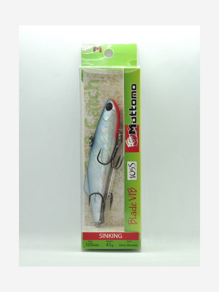 Воблер Mottomo Blade VIB 105S 41g Silver Minnow