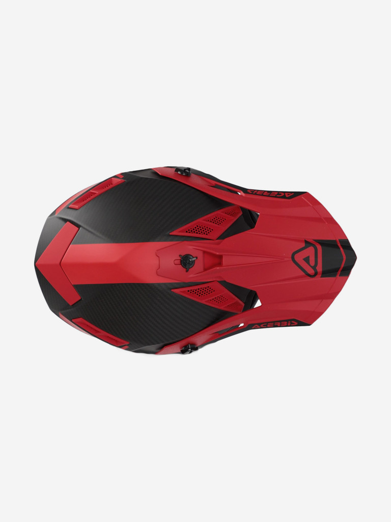 Мотошлем кроссовый взрослый Acerbis STEEL CARBON Red 2
