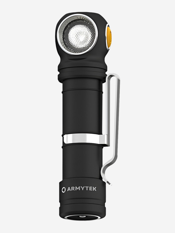 Фонарь налобный Armytek Wizard C2 Pro Max Magnet USB, холодный свет арт. F06701C черный, желтый цвет — купить за 12400 руб. со скидкой 17 %, отзывы в интернет-магазине Спортмастер