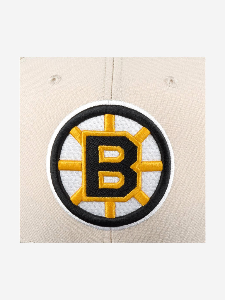 Бейсболка с прямым козырьком MITCHELL NESS 6HSSSH22085-BBNOFWH Boston Bruins NHL (бежевый)