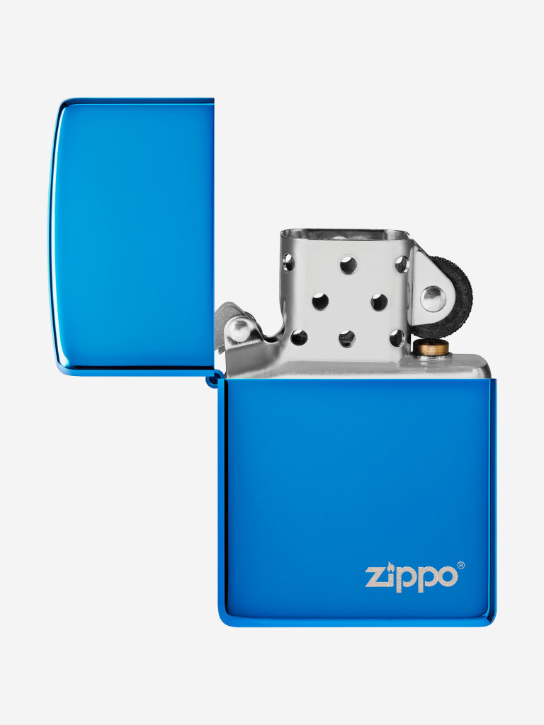Зажигалка бензиновая ZIPPO 20446ZL Classic Logo High Polish Blue