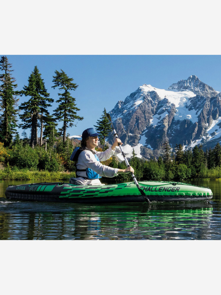Лодка надувная Intex 68305 Challenger K1 Kayak, 1-местная, насос, весла, до 100 кг