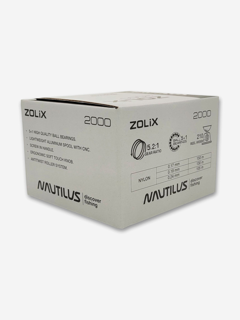 Катушка для спиннинга Nautilus ZOLIX 1000, катушка для удочки с передним фрикционом