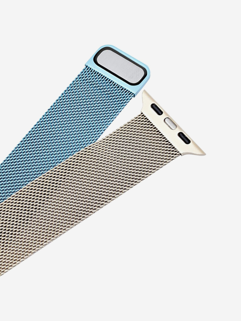 Ремешок для часов Apple Watch 41/40/38 mm Mutural Оригинал, ультралегкий металлический на магните — сине-золотой