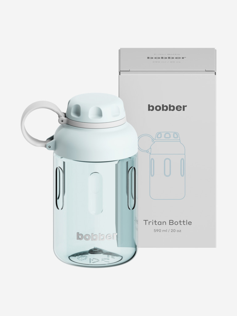 Бутылка тритановая Tritan Bottle для холодных напитков, с ситечком, 590 мл, голубой