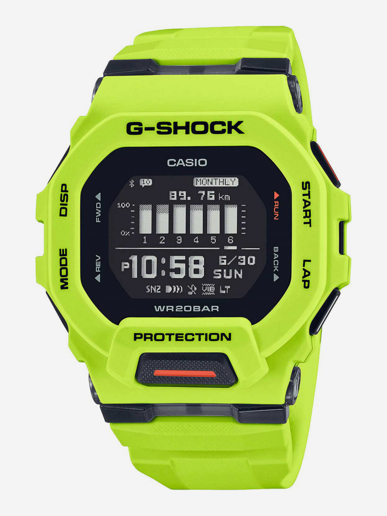 Спортивные часы Casio G-Shock GBD-200-9E зеленый/черный цвет — купить за  17990 руб., отзывы в интернет-магазине Спортмастер