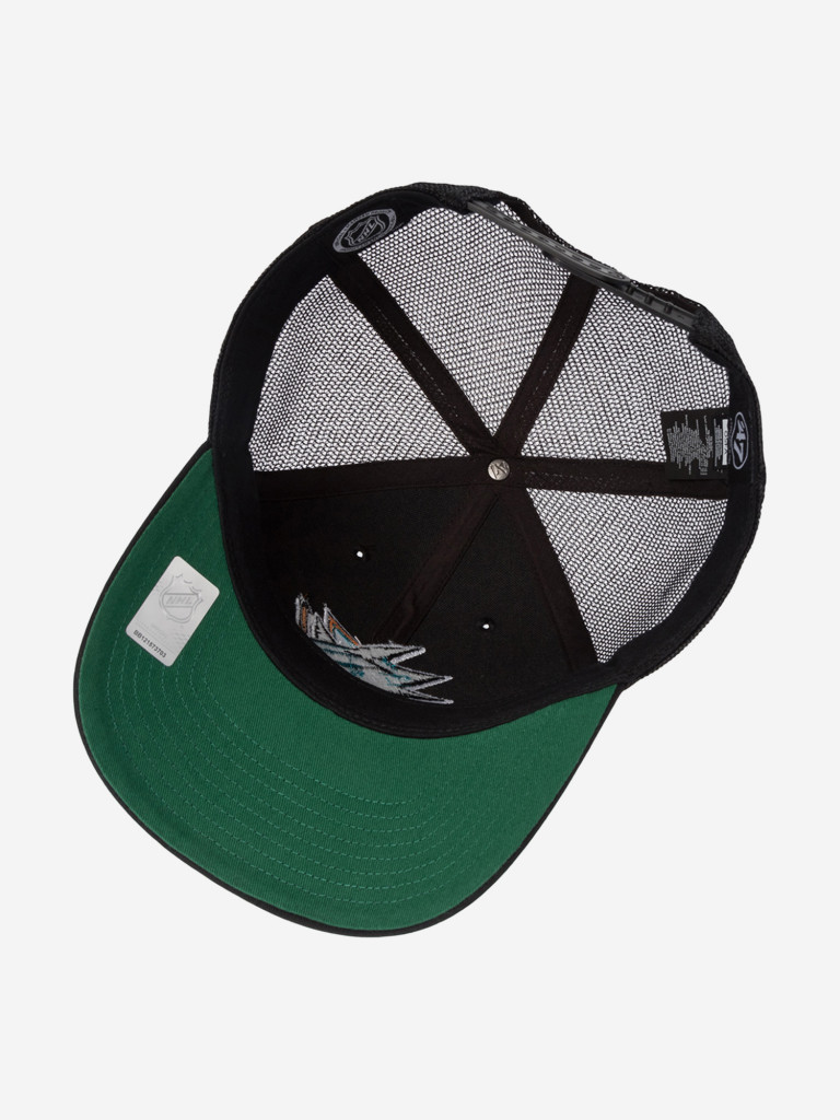 Бейсболка с сеточкой 47 BRAND H-BRANS22CTP-BK San Jose Sharks NHL