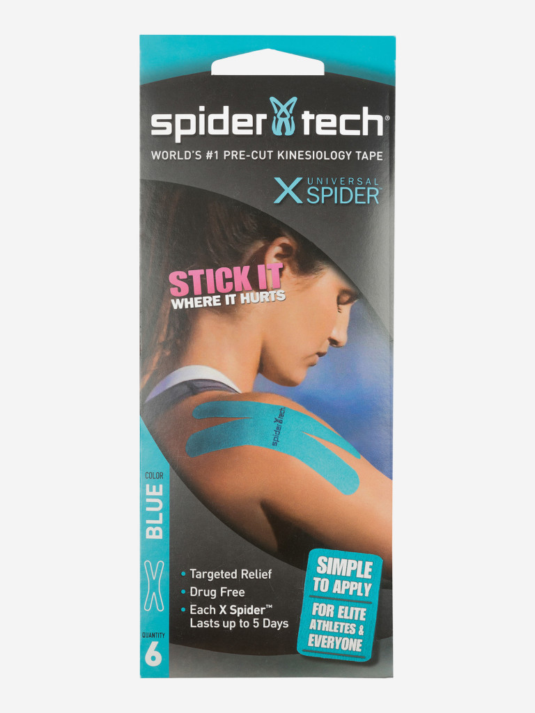 Тейп преднарезанный SpiderTech, 6 шт.