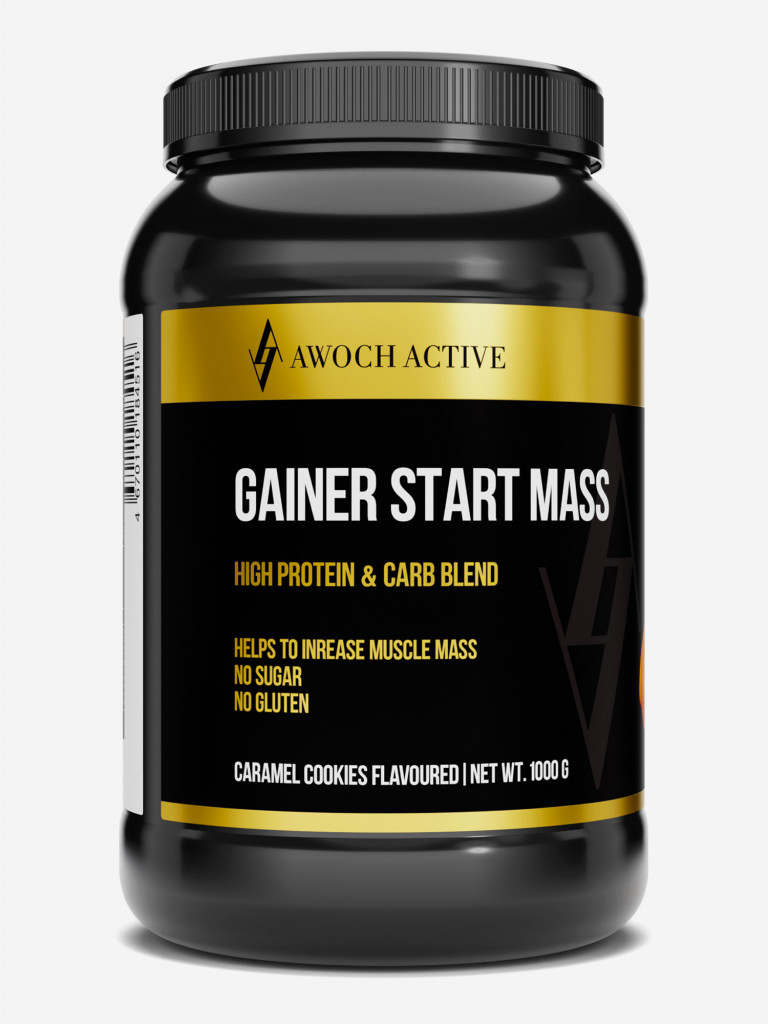 GAINER START MASS карамель-печенье 1000 г TM AWOCHACTIVE