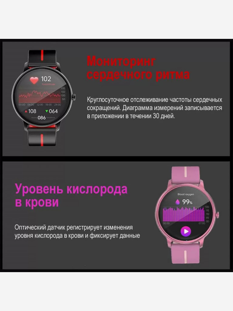 Умные часы CheckME Smart CMSKM60FBG с шагомером, будильником, фитнес-трекером