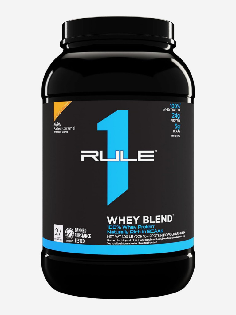 Протеин Rule 1 Whey Blend, 905 г, Слабо-солёная карамель