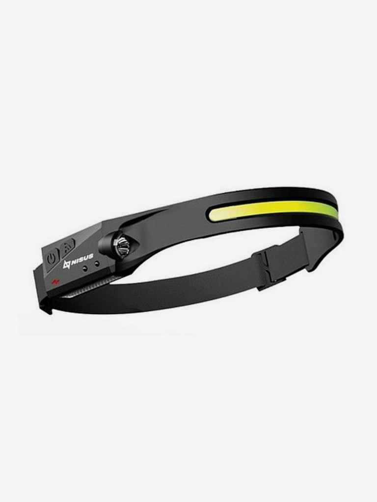 Фонарь налобный сенсорный LED-120 LM, COB-340 LM, IPX4, USB N-FN-HL65 NISUS
