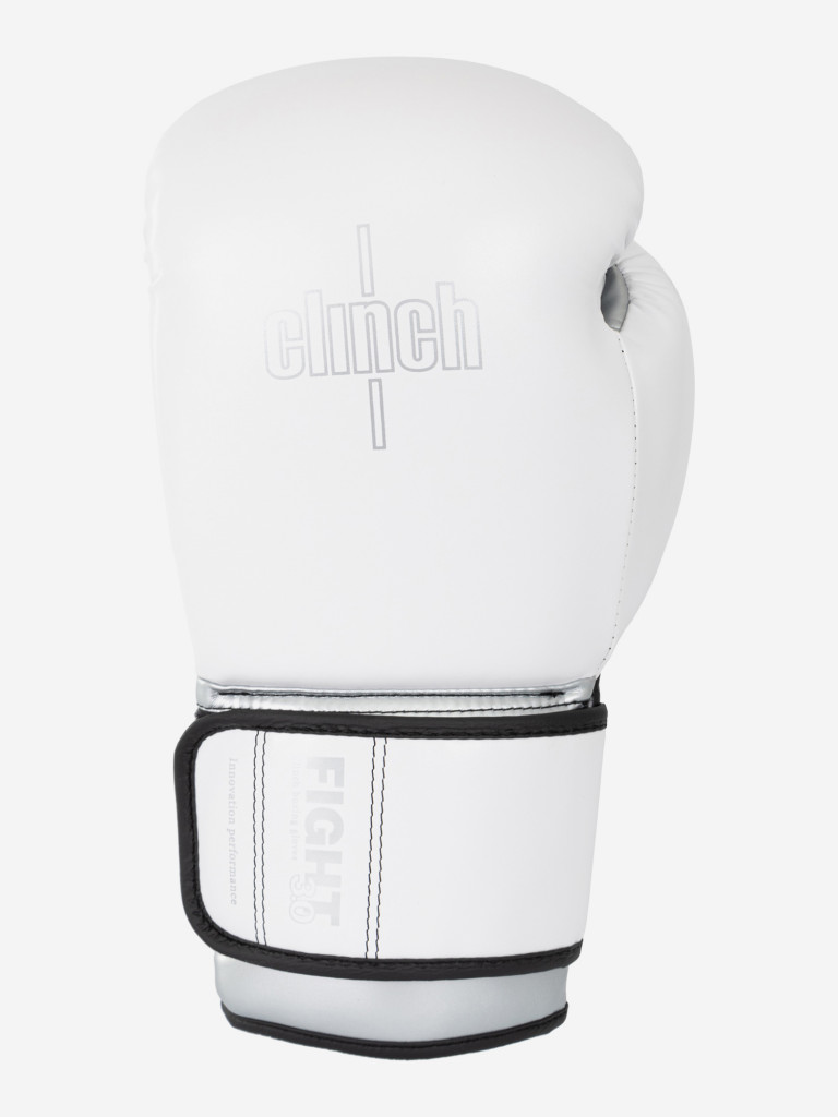 Перчатки боксерские Clinch Fight 3.0 бело-серебристые