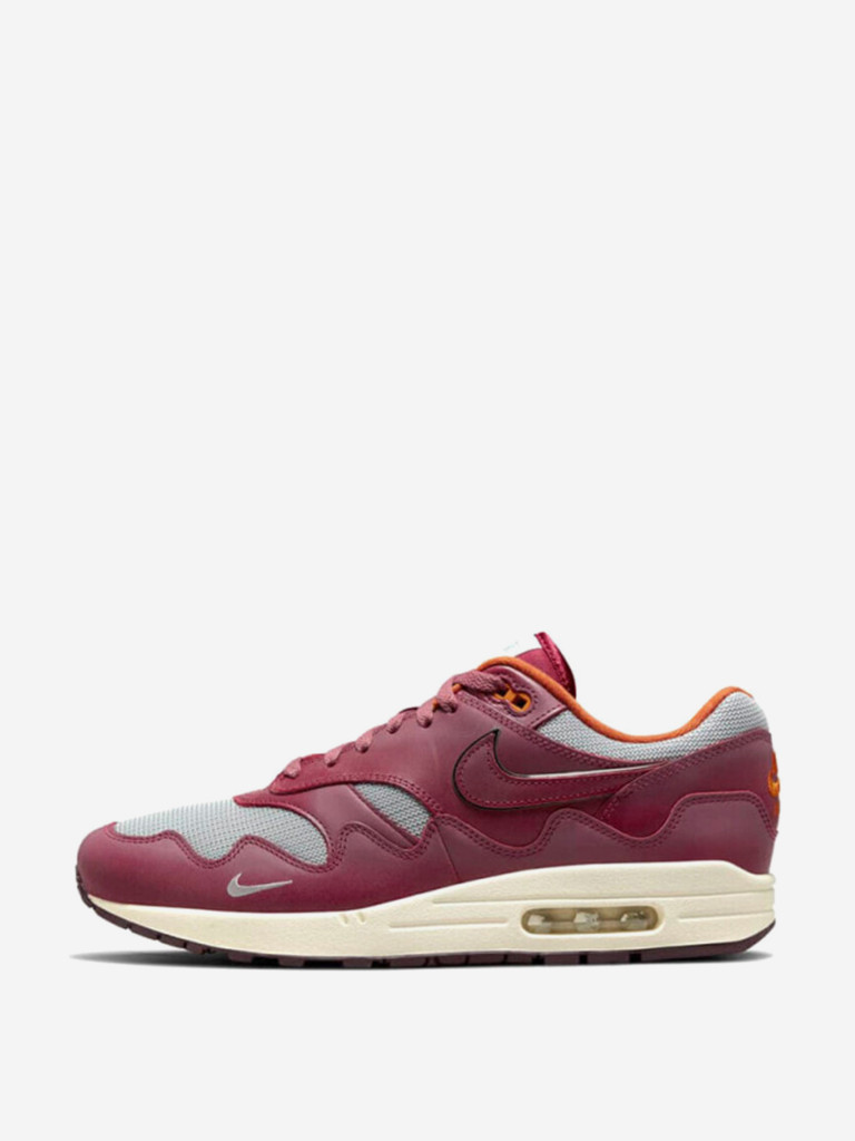 Кроссовки Nike Air Max 1 Patta Waves Rush Maroon Without Bracelet