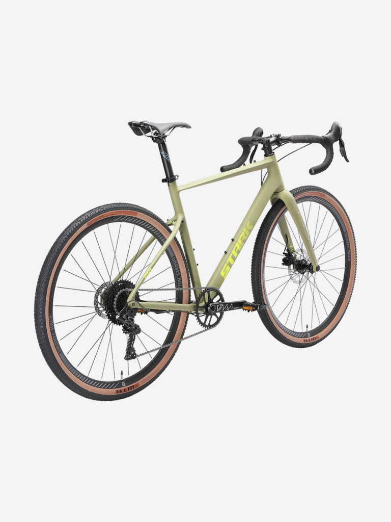 Велосипед Stark'25 GRL 700.5 D хаки матовый/лимонный L/60