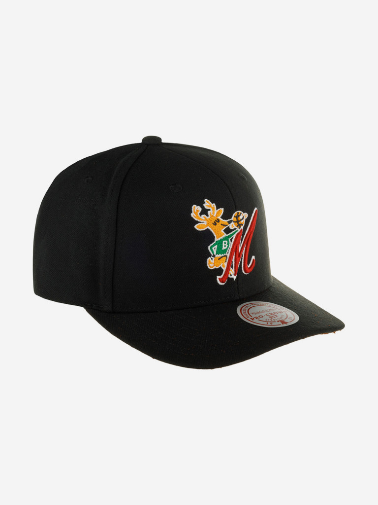 Бейсболка MITCHELL NESS HHSS6278-MBUYYPPPBLCK Milwaukee Bucks NBA (черный)