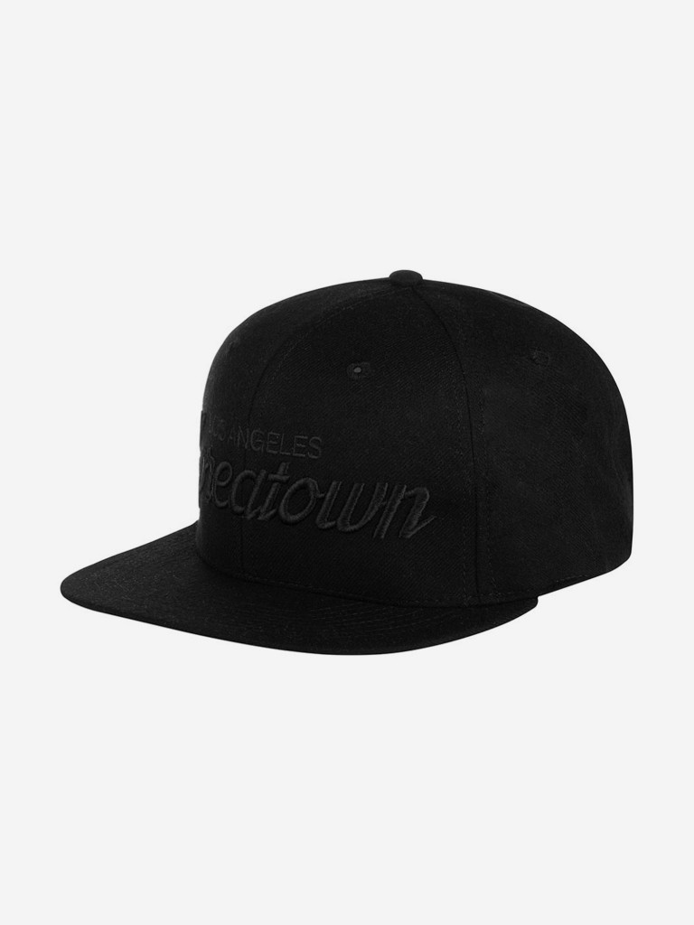 Бейсболка с прямым козырьком HOOD 100-MWL025-CA016-BK Koreatown Tonal 3D (черный)