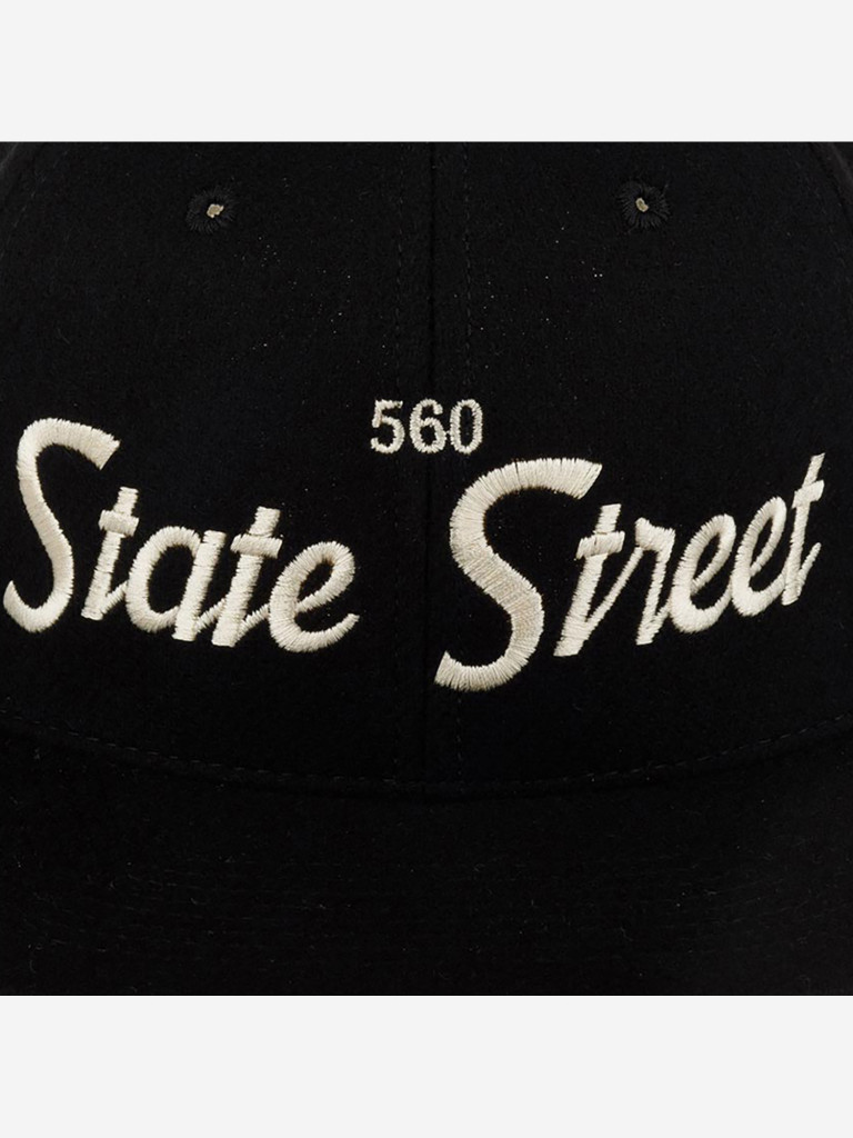 Бейсболка с прямым козырьком HOOD 100-MWL001-NY016-BK 560 State Street, NY