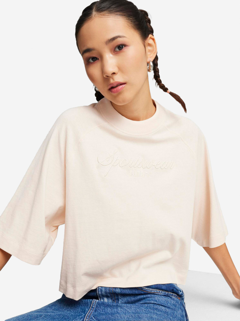 

Футболка женская PUMA Classics+ Oversized, Розовый