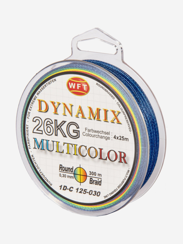 Шнур плетеный WFT KG ROUND DYNAMIX разноцветный 300/030