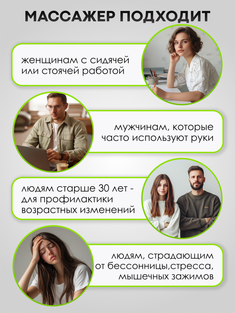 Массажер для рук электрический SENNE с подогревом, компрессией, а также микро токами