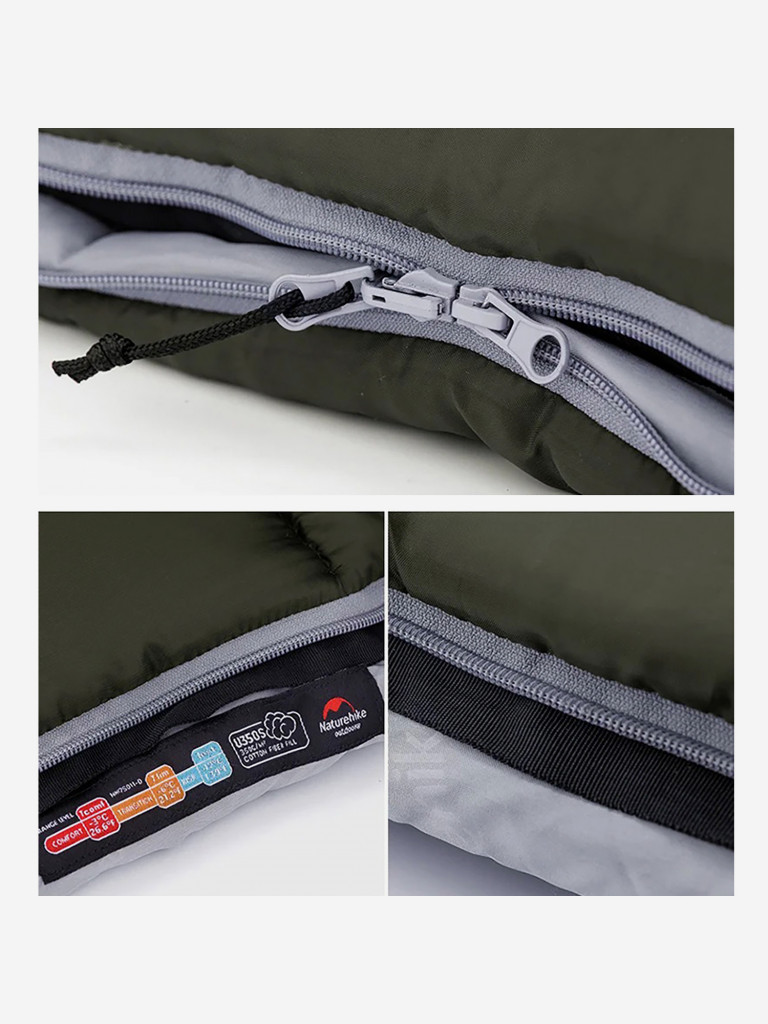 Спальный мешок Naturehike U150, +7, зеленый