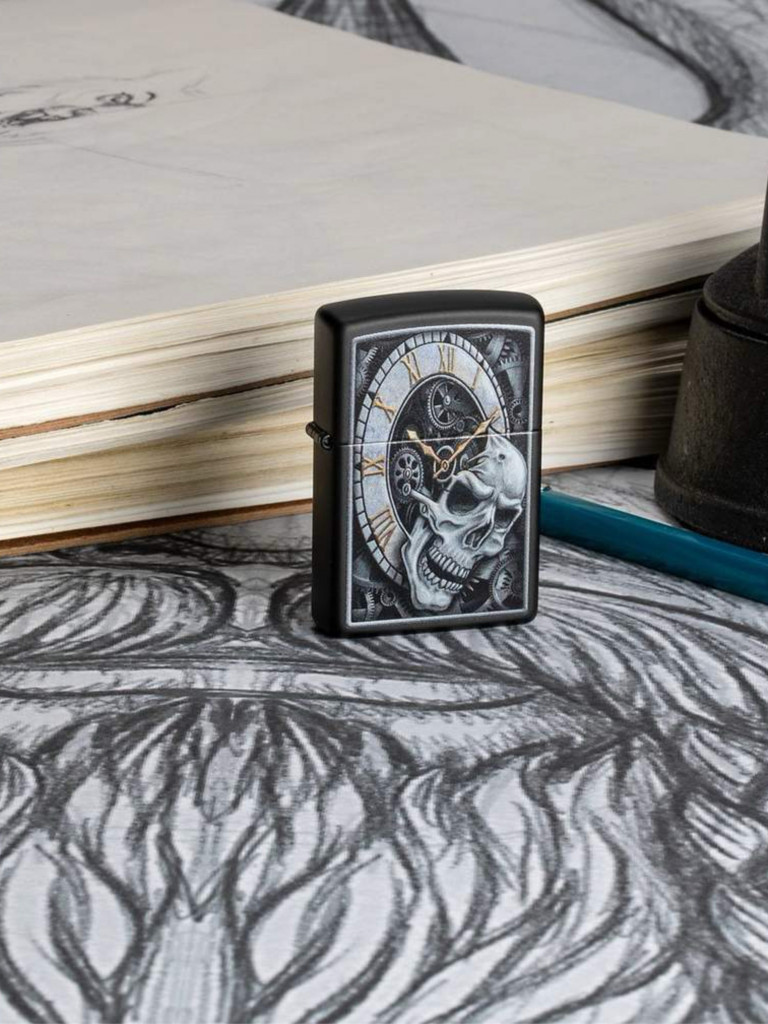 Зажигалка бензиновая ZIPPO 29854 Skull Clock