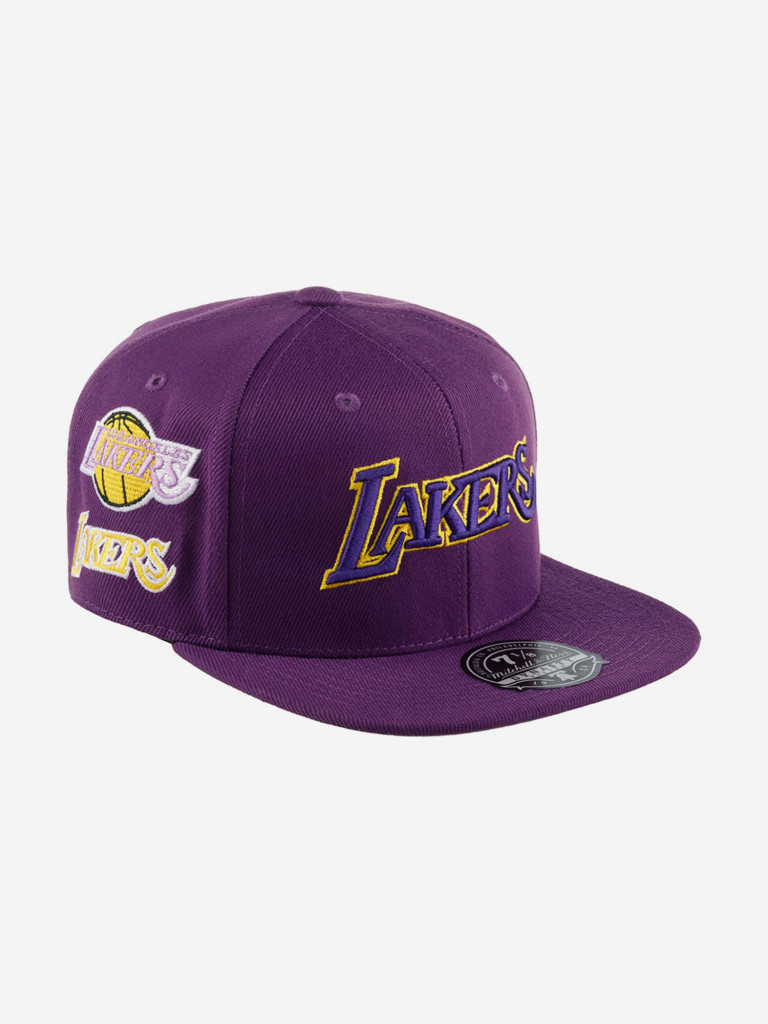 Бейсболка с прямым козырьком MITCHELL NESS 6HSFSH22016-LALPURP Los Angeles Lakers NBA