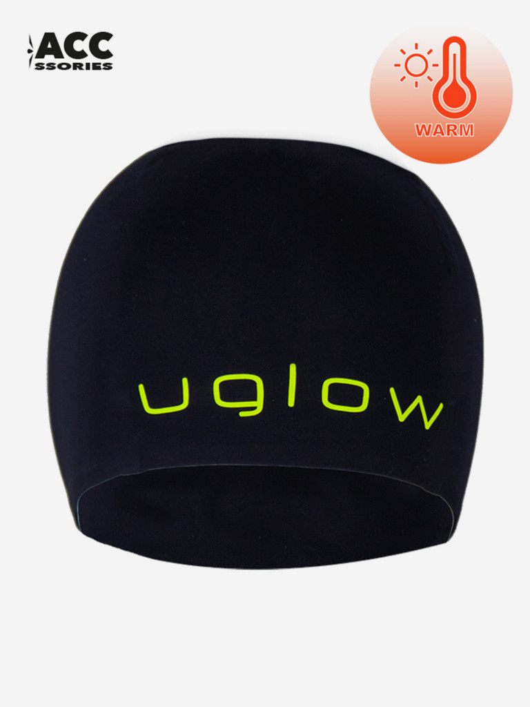 Шапка для бега UGLOW, черный желтый