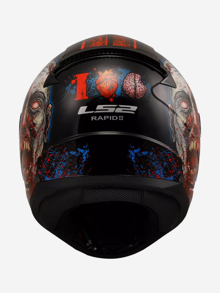 Мотошлем LS2 FF353 RAPID II ZOMBIE (черно-красный глянцевый, BLACK RED)