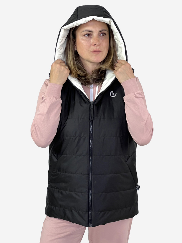 Жилетка женская утепленная двусторонняя с капюшоном Pater'c Legion