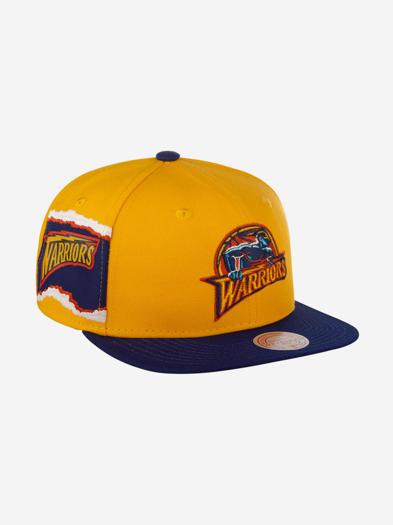 Бейсболка с прямым козырьком MITCHELL NESS HHSS3464-GSWYYPPPYWBL Golden State Warriors NBA